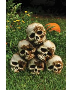 18" Skull Pyramid Yard Decor