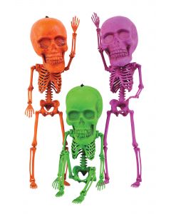 17" Neon Big Head Skeleton Assortment PDQ