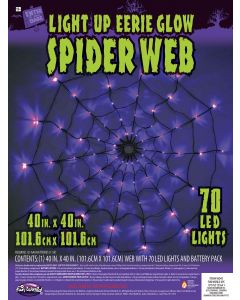 LED LU 40” x 40” Purple Spider Web