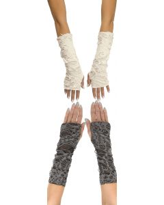 Tatter Long Fingerless Sleevelets - Adult