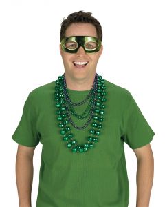 Green Mardi Gras Mask Glasses