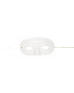 White Plastic Domino Mask 